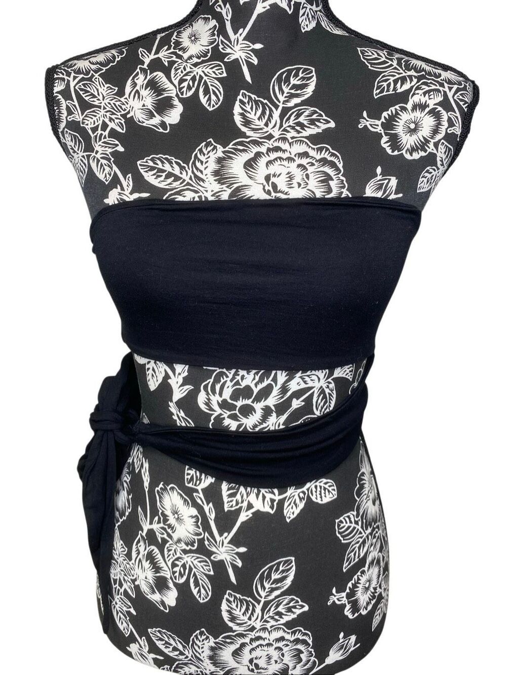 Fashion Nova Wrap Around Tie Bandeau Crop Top Strapless Going Out Clubwear